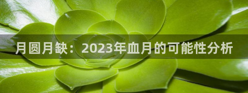 BB贝博艾弗森app 是什么：月圆月缺：2023年血月的可能性分析