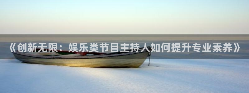 BB贝博艾弗森体育：《创新无限：娱乐类节目主持人如何提升专业素养》